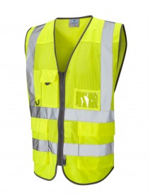 Leo Cobbaton Coolviz Superior Mesh Waistcoat Yellow